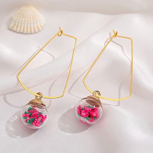 YAKRUNA 12PCS Large Geometric Earring Hooks for Jewelry Making, Hypoallergenic 14k Genuine Gold Plated Hoop Earrings for Women, Thin Ear Wires for DIY - color: gold earring 1