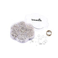 BEADIA Open Jump Rings Sliver 6 Sizes 2400pcs with Lobster Claw Clasps Set for DIY Jewelry Making Supplies - color: Silver, size: Variety Pack (6 Sizes)