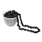 Black Tourmaline Pre Drilled Crystal Crushed Chips Beads for Bracelets Making, DIY Handmade Natural Healing Crystals (25 Inch Strand) - color: Black Tourmaline