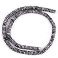 GEM-Inside 2x6mm Natural Black Larvikite Stone Heishi Disc Rondelle Spacer Beads for Jewelry Making Full 15" Strand Energy Stone Healing Power Crystal - color: Black Larvikite