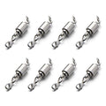 Zpsolution Screw Locking Magnetic Necklace Clasps and Closures Safety Easy Jewelry Clasps 6mm Light and Small Keep The Clasp in Back 8pcs Silver - color: Small Silver 8pcs