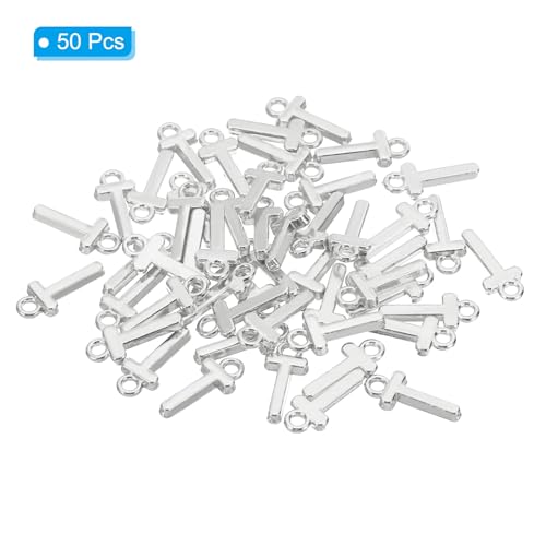 PATIKIL Letter Charm, 50pcs Alphabet Initial Pendant Charm Bulk DIY for Jewelry Making Bracelets Earrings Necklace - style: T