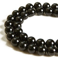 35pcs 10mm Black Tourmaline Beads Natural Gemstone Beads Round Loose Beads for Jewelry Making - color: Black Tourmaline, size: 10mm