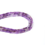 5x12mm Natural Amethyst Stone Bamboo Shape Gem Healing Energy Loose Spacer Beads for DIY Necklace Bracelet Earring - color: Amethyst