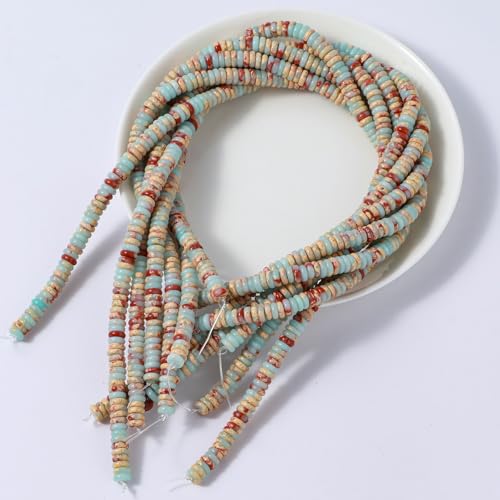Natural Shoushan Stone Disk Spacer Beads 6x2mm 38cm/str Flat Rondelle Loose Semi Gemstone Caps for Making Bracelets Necklace - color: Shoushan Stone