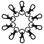50 pcs Swivel Clasps Lanyard Snap Hook,cnomg Metal Swivel Lanyard Snap Hook Lobster Claw Clasp (Black) - color: Black, size: 1.2 inches