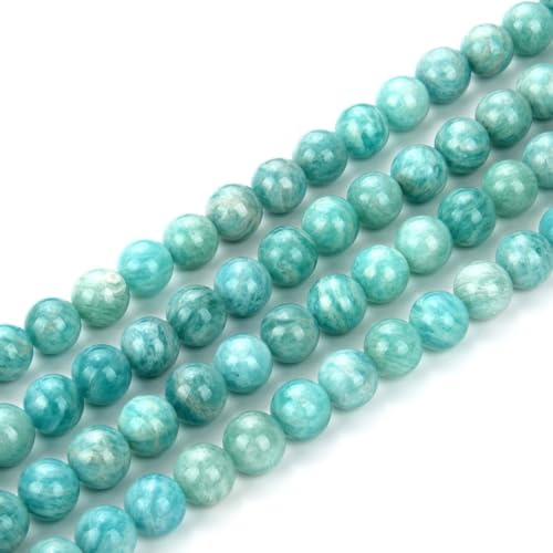90pcs Adabele Natural Grade A Brazil Amazonite Healing Gemstone 4mm Small Round Beads Gem Stone Spacer for DIY Craft Jewelry Making GE8-4 - color: Grade A Amazonite, size: 4mm (90pcs/1 Strand)