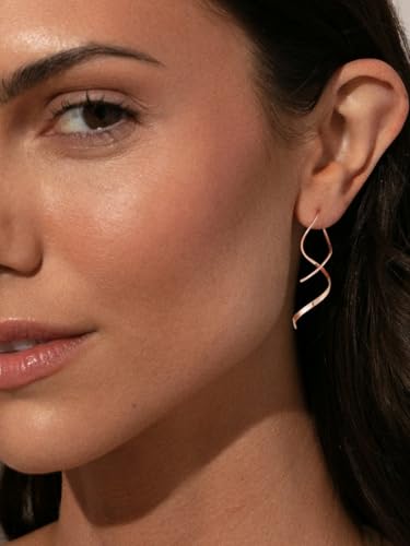 14K Gold/Sterling Silver Plated Dangle Earrings Dainty Hypoallergenic Jewelry, Trendy Lightweight Accessories for Women Valentines Mother's Day Birthday Thanksgiving Day Gifts - style: A-RG