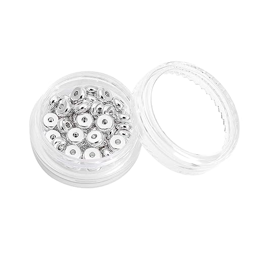 BEADIA Silver Plated Roudelle Spacer Beads 5x2mm 50pcs for Jewelry Making Findings Non Tarnish - color: Silver, size: 5x2mm Roudelle
