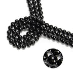 74Pcs(2 Strand/Set) 10mm Black Tourmaline Smooth Round Beads Natural Stone Beads AAA Grade Premium Round Gemstone Genuine Real Stone Loose for DIY Bracelet Jewelry String Making - color: Black Tourmaline, size: 10mm