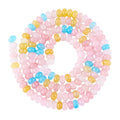 About 155~159pcs/strand Rondelle Glass Beads Imitation Gemstones Loose Spacer Beads for Jewelry Making Bracelet Necklace Earring DIY Crafts, 8x5mm, Light Pink - color: Light Pink
