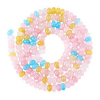 About 155~159pcs/strand Rondelle Glass Beads Imitation Gemstones Loose Spacer Beads for Jewelry Making Bracelet Necklace Earring DIY Crafts, 8x5mm, Light Pink - color: Light Pink