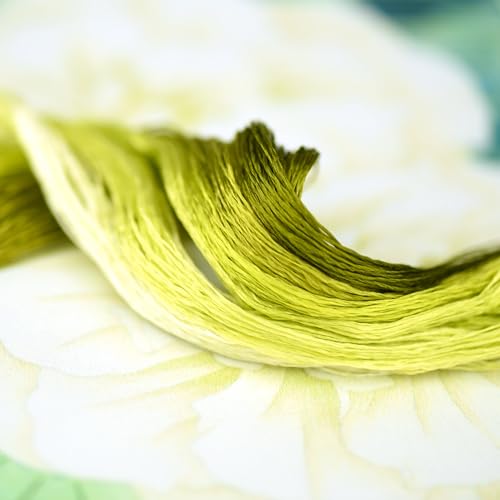 4 Skeins Mulberry Silk Floss Embroidery Thread Floss-Cross Stitch Threads China Silk Woven Jewelry Threads DIY Sewing Kits (21) - color: 21