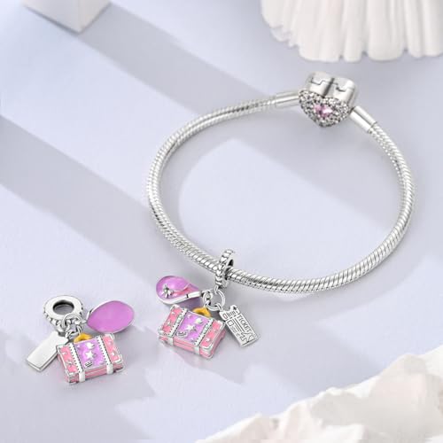 LAZA Charms for Bracelets 925 Sterling Silver Butterfly Summer Travel Ocean Lucky Charm Beads Pendant Jewelry for Women Mom - color: Loving girl hugs cat