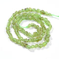 Green Peridot Pebble Nugget Oval Free Tumbled Stone 6-8mm Natural Gemstone Loose Beads Approx 15.5 inch for DIY Jewelry Making - color: Green Peridot