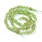 Green Peridot Pebble Nugget Oval Free Tumbled Stone 6-8mm Natural Gemstone Loose Beads Approx 15.5 inch for DIY Jewelry Making - color: Green Peridot