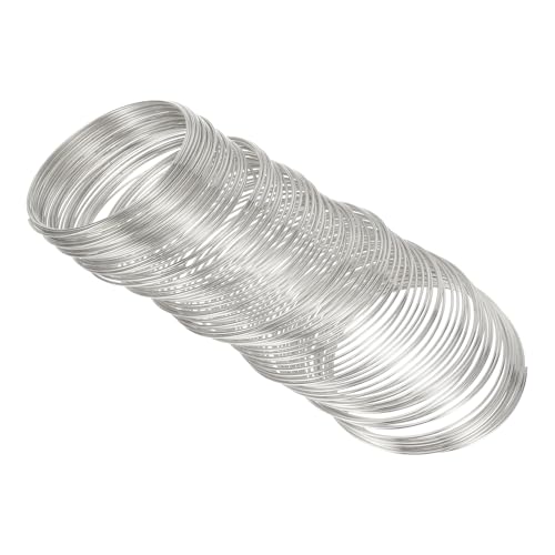 PATIKIL 100 Loops Memory Wire, 1pcs 1mm 18 Gauge Jewelry Wire Craft Wire Memory Steel Wire for Jewelry Making Bracelets Beading DIY Crafts, Light Gold - color: Light Gold
