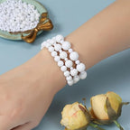 1200Pcs White Beads, Acrylic Pony Beads, 4/6/8/10/12mm Round White Bead for Bracelets, Spacer Pearl Beades, Craft Bead for Bracelet Necklace Jewelry Making - color: white