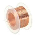 PATIKIL 282.15 Feet Solid Bare Copper Wire,24 Gauge 99.96% Pure Copper Wire 0.5mm Soft Beading Wire Metal Plant Stem Ties for Jewelry Craft (86m) - size: 0.5mm x 282.15ft