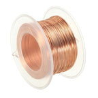 PATIKIL 282.15 Feet Solid Bare Copper Wire,24 Gauge 99.96% Pure Copper Wire 0.5mm Soft Beading Wire Metal Plant Stem Ties for Jewelry Craft (86m) - size: 0.5mm x 282.15ft