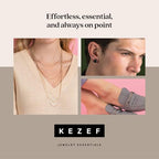 KEZEF 18k Gold Plated 925 Sterling Silver Unisex 14"-36" Singapore Chain Necklace - color: Sterling Silver, size: 30 Inch