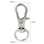 50 pcs Swivel Clasps Lanyard Snap Hook,cnomg Metal Swivel Lanyard Snap Hook Lobster Claw Clasp(Sliver) - color: Sliver, size: 1.2 inches