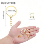 100Pcs Keychain Key Ring with Chain Bulk Split Key Chain,1.1 Inch Key Chains Parts with Open Jump Ring Connector for Jewelry Making Crafts (Mixed Colors) - color: 100Pcs Mix