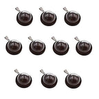 ZenRa 10 Pieces Glass Dome with Wooden Base Glass Vial Pendant with Wood Hollow Cabochons Charms (25mm Dome Dark Coffee) - size: 25mm Dome Dark Coffee
