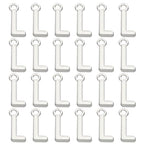 PATIKIL Letter Charm, 50pcs Alphabet Initial Pendant Charm Bulk DIY for Jewelry Making Bracelets Earrings Necklace - style: L