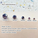 Crystal Glass Beads 200 Pieces 6mm Round Faceted Glass Spacer Beads for Jewelry Making Bracelet Earring Necklace DIY Craft Supplies(Violet AB) - color: Violet AB, size: 6mm