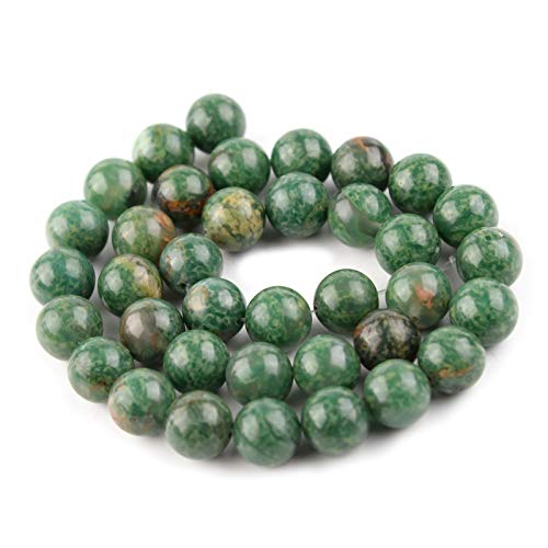 Natural Stone Beads African Jade 8mm Polished Round Smooth Green Gemstone Beads for Jewelry Making Adults 15 Inch(African Jade,8mm) - color: African Jade, size: 8mm