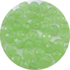 200pcs 6mm Crystal Glass Beads Faceted Rondelle Glass Spacer Beads for Bracelets Necklace Pendants Earrings Key Chains Jewelry Making(Light Green Jade) - color: Light Green Jade, size: 6mm
