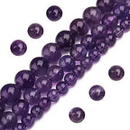 Natural Amethyst Crystal Beads 10mm Purple Beads Polished Round Smooth Healing Gemstone Beads for Jewelry Making 15 Inch(Amethyst,10mm) - color: Amethyst, size: 10mm
