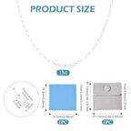 3.28 Feet Sterling Silver Paperclip Chain Paperclip Link Necklace Oval Cable Chain with Velvet Polishing Cloth Permanent Bracelet Kit 8.5x3mm for Women Men Necklace Jewelry Making - color: Silver