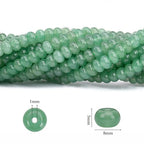 2 Strands (150PCs) Natural Green Aventurine Rondelle Beads, 5 * 8mm Gemstone Loose Spacer Abacus Disk Beads for DIY Bracelet Necklace Earrings Jewelry Making, Craft Supplies Beading Kit - color: Green Aventurine, size: 5*8MM