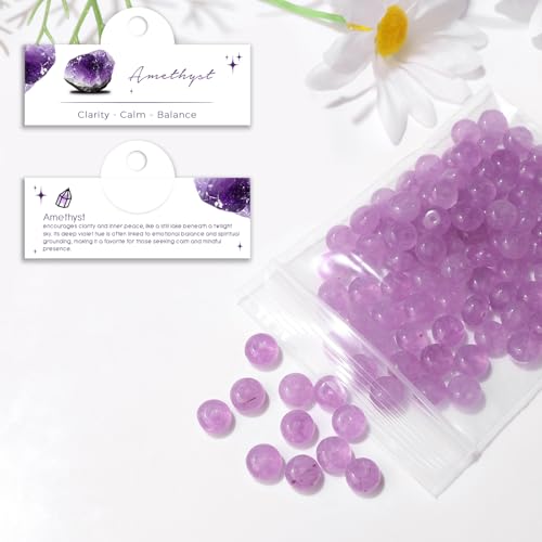 Raicegs 100pcs 5×8mm Rondelle Amethyst Beads Natural Gemstone Beads Abacus Disk Stone Loose Beads for Jewelry Making DIY Bracelets Necklace - color: Amethyst, size: 5×8mm Rondelle