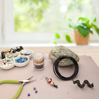 The Beadsmith Half-Round Craft Wire – Soft Temper Jewelry Wire, Black Color, 21 Gauge, 7 Yards - color: Black, size: 21 Gauge