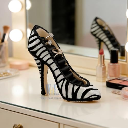 2 PCS Set Jewlery Display Shoe Ring Holder - Mannequin Necklace Display Bracelet Orgaziner (Black) - color: Black