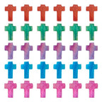 50 Pcs Shell Cross Beads Natural Freshwater Shell Beads Colorful Crucifix Spacer Bead Easter Charms for DIY Necklace Bracelet Earring Jewelry Making - color: Shell-Colorful