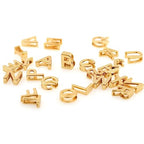 26pcs 18k Gold Filled Letter Charms,Initial Charms,Letter Pendants for DIY Bracelet Necklace Jewelry Making - color: letter style 2