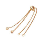 DanLingJewelry 10pcs Adjustable Slider Bracelet Slider Extender Chains Friendship Bracelets with Round Charms for Jewelry Making DIY 9 Inches(240mm) G - color: StyleⅫIII-10 pcs-Golden
