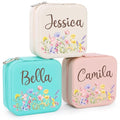 Ajiangwu Ships Next Day,Mothers Day Gifts Custom Travel Jewelry Case for Women Kids,Personalized Small Jewelry Box Mini Teen Girl Gifts Trendy Stuff Jewelry Organizer for Rings, Necklaces, Bracelets - color: Design 4