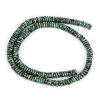 JOE FOREMAN 2x6mm Natural Green Zoisite Stone Semi-Gemstone Heishi Disc Rondelle Spacer Beads for Jewelry Making Full 15" Strand Energy Stone Healing Power - color: Green Zoisite Stone