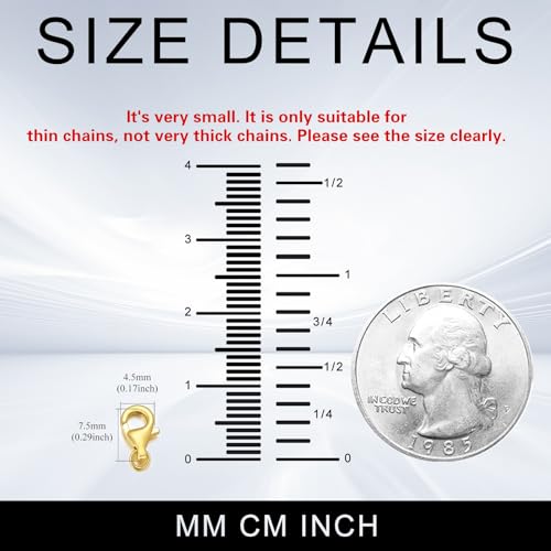 10K Yellow Gold 1"/2"/3" Necklace Extender Chain with Lobster Clasp/Spring Clasp Gold Necklace Extender Bracelet Anklet Extension Chain Necklace Bracelet Extender 10K Gold - size: 2inch, style: style 7