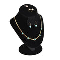 MOOCA Jewelry Display, Black Velvet Stand, Necklace Mannequin, Adjustable Hook, Wood Base, Fits Choker Necklaces, Jewelry Storage - color: Black Velvet