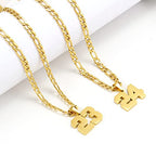 Personalized Jersey Number Necklaces for Mens,Athletes Stainless Steel Sport Number Pendant Chain for Mens Baseball/Basketball/Football Team Inspiration Jewelry with Gifts - color: Gold, style: 13 Gold