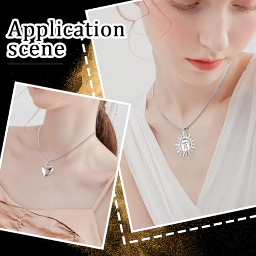 SUNNYCLUE 12 PACK 18 Inch/ 0.45m 1mm Silver Snake Chain Necklaces Bulk Stainless Steel Necklace Making Chain Metal Lobster Claw Clasps Cable Chains for Jewelry Making Supplies Women Adult Diy Craft - color: Silver