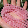 Natural Stone Beads Pink Jade 8mm Polished Round Smooth Gemstone Beads for Jewelry Making Supplies 15 Inch(45Beads) - color: Pink Jade 8mm-45pcs
