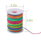 Elastic Jewelry Thread, 1mm Braided Thread, Used for Making Bracelets, Necklaces, DIY Crafts 100 Meters (Colorful 100 Meters) - color: Colorful 100 Meters
