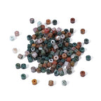 BEADIA Natural Indian Agate Short Cylinder Beads 2x3mm 155pcs Tube Loose Semi Gemstone Beads for Jewelry Making Design - color: Indian Agate